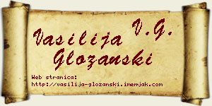 Vasilija Gložanski vizit kartica